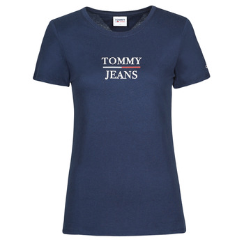 textil Dam T-shirts Tommy Jeans TJW SKINNY ESSENTIAL TOMMY T SS Marin