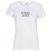 textil Dam T-shirts Tommy Jeans TJW SKINNY ESSENTIAL TOMMY T SS Vit