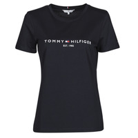 textil Dam T-shirts Tommy Hilfiger HERITAGE HILFIGER CNK RG TEE Marin
