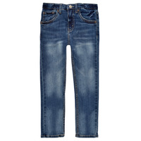 textil Pojkar Skinny Jeans Levi's 510 SKINNY FIT EVERYDAY PERFORMANCE JEANS Blå / Mörk