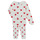 textil Flickor Pyjamas/nattlinne Petit Bateau CASSANDRE Vit / Röd