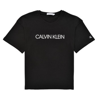 textil Flickor T-shirts Calvin Klein Jeans CASSY Svart