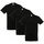 textil T-shirts Sols PACK 3 CAMISETAS NEGRAS COTTON Svart