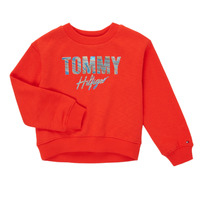 textil Flickor Sweatshirts Tommy Hilfiger KOMELA Röd
