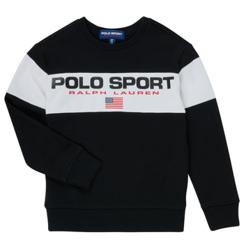 textil Pojkar Sweatshirts Polo Ralph Lauren SIMEON Svart