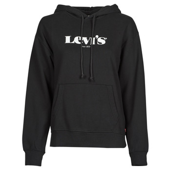textil Dam Sweatshirts Levi's GRAPHIC STANDARD HOODIE Svart