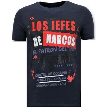 textil Herr T-shirts Lf Los Jefes The Narcos B Blå