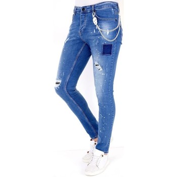 Lf Jeans Färgstänk Bla Blå