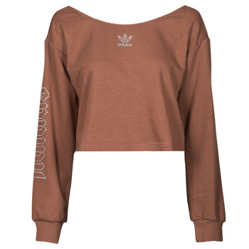 textil Dam Sweatshirts adidas Originals SLOUCHY CREW? Brun