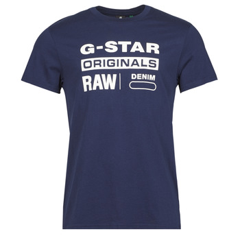 textil Herr T-shirts G-Star Raw GRAPHIC 8 R T SS Blå