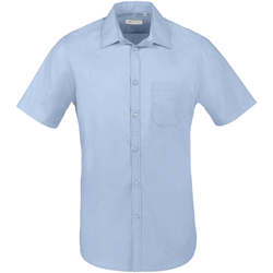 textil Herr Kortärmade skjortor Sols BRISTOL FIT Azul Cielo Blå