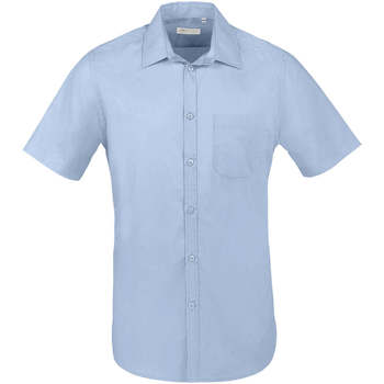 textil Herr Kortärmade skjortor Sols BRISTOL FIT Azul Cielo Blå