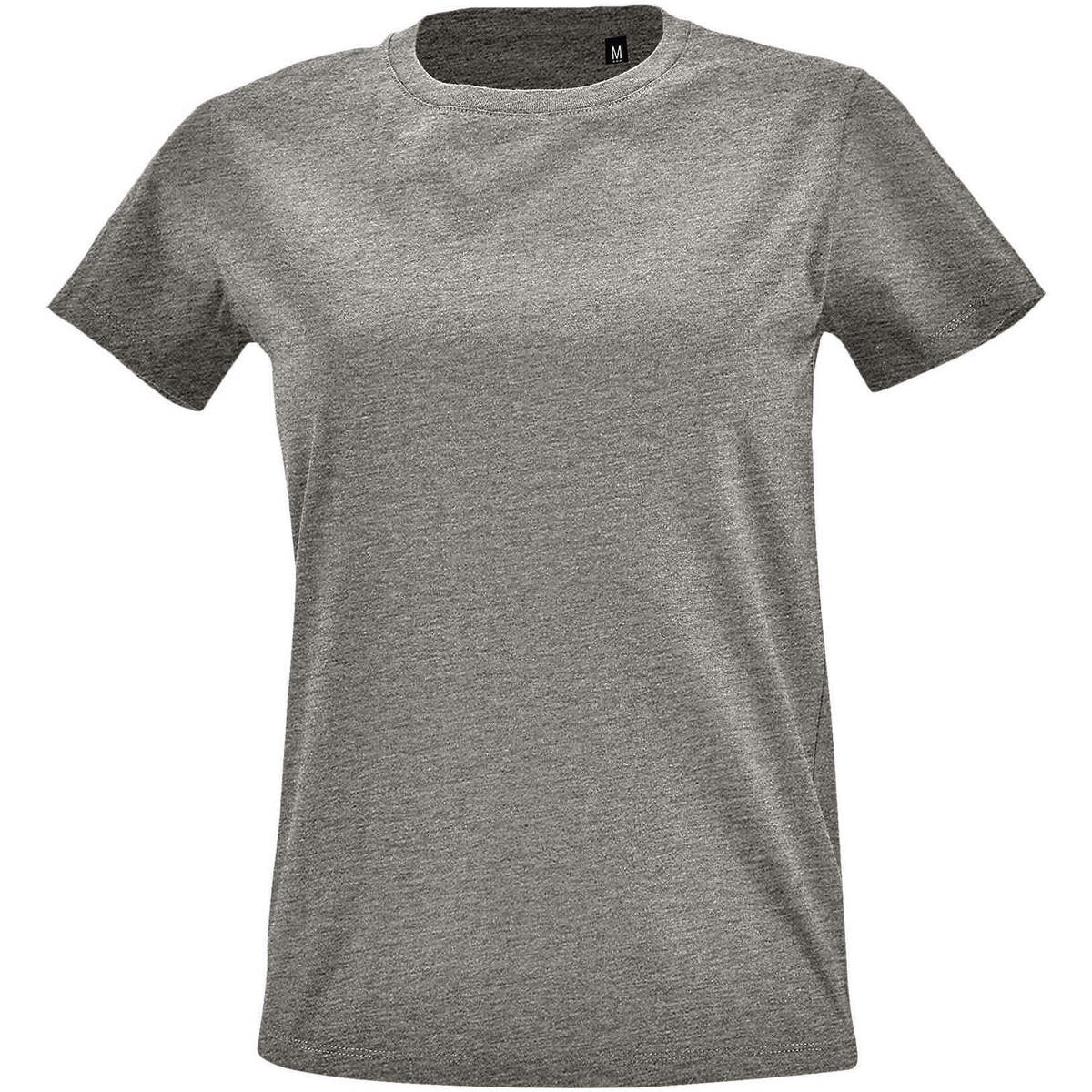 textil Dam T-shirts Sols Camiseta IMPERIAL FIT color Gris mezcla Grå