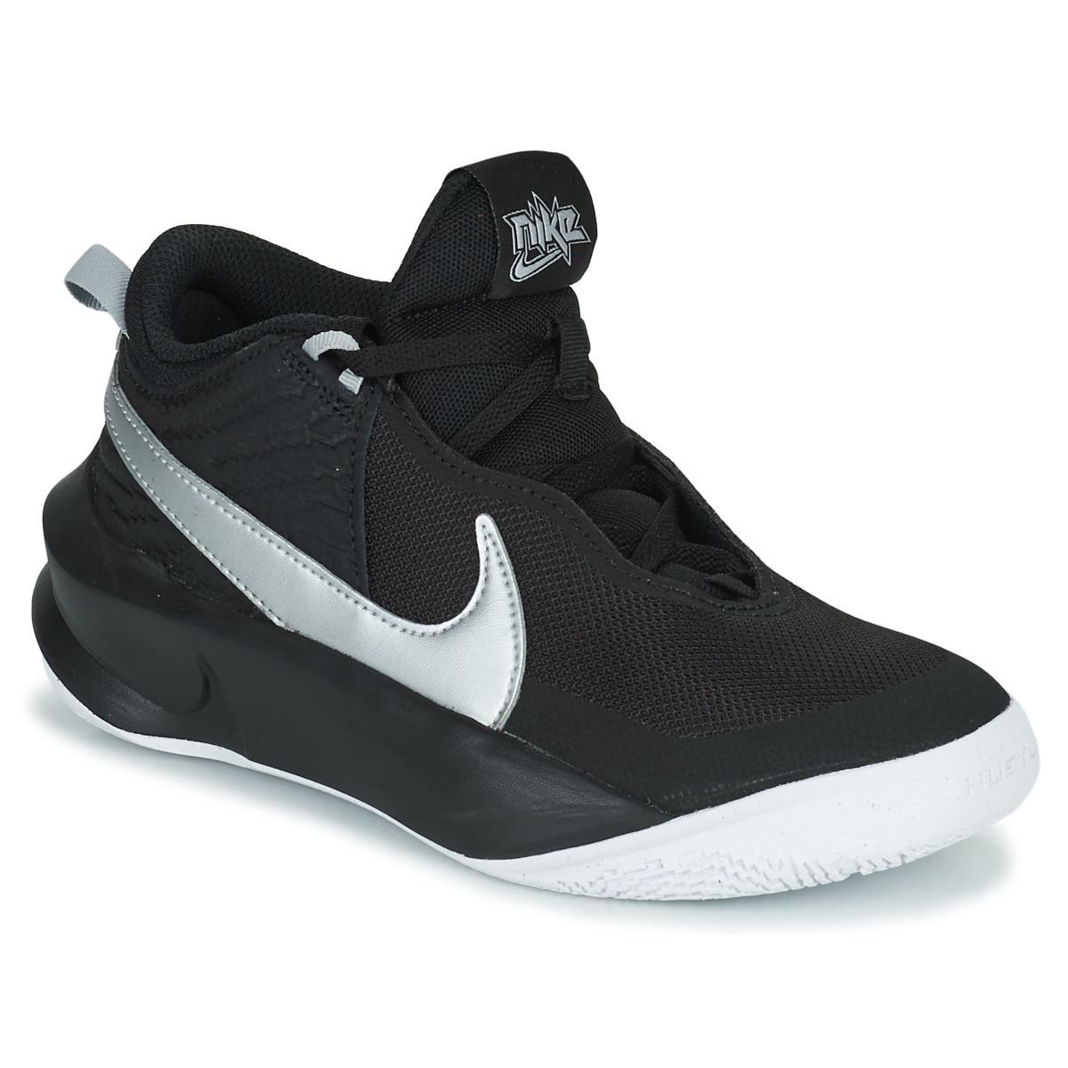 Skor Barn Höga sneakers Nike TEAM HUSTLE D 10 (GS) Svart / Silverfärgad