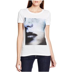 textil Dam T-shirts Calvin Klein Jeans  Vit