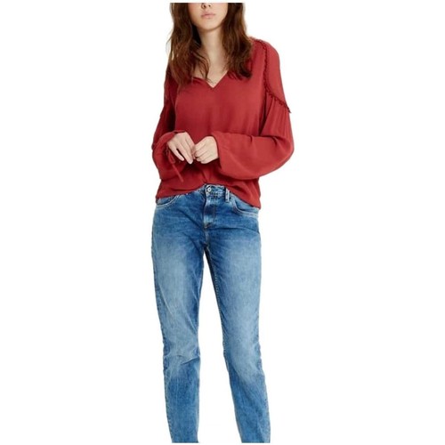 textil Dam Blusar Pepe jeans  Röd