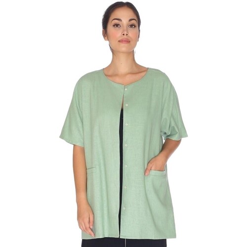 textil Dam Kappor Pepaloves Linen Jacket - Green Grön