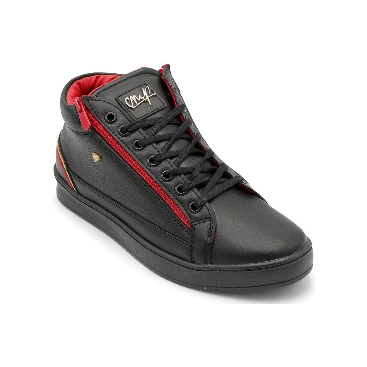 Skor Herr Sneakers Cash Money Sneakers Cesar Black Red Svart