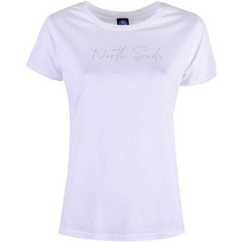 textil Dam T-shirts North Sails 90 2356 000 | T-Shirt S/S W/Logo Vit