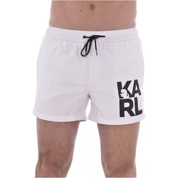 textil Herr Badbyxor och badkläder Karl Lagerfeld KL21MBS02 Vit