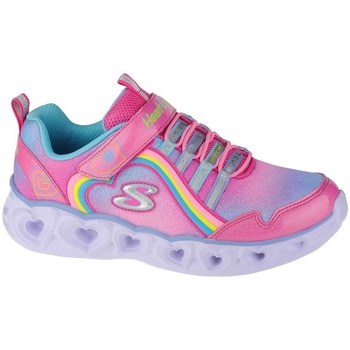 Skor Barn Sneakers Skechers Heart Lights Rainbow Lux Rosa