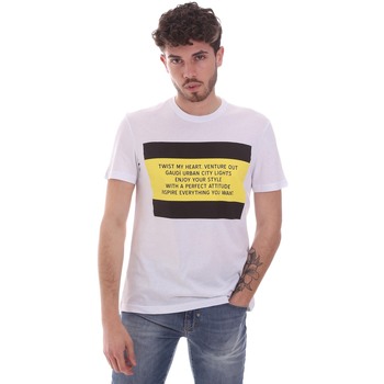 textil Herr T-shirts Gaudi 111GU64071 Vit