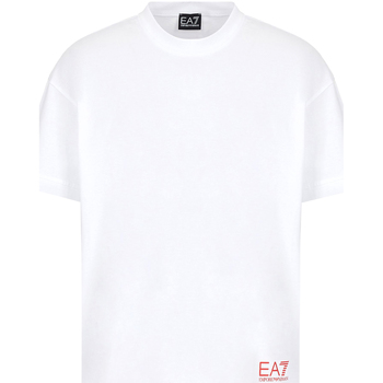 textil Herr T-shirts Ea7 Emporio Armani 3KPT58 PJ02Z Vit