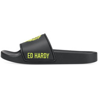 Skor Dam Sneakers Ed Hardy - Sexy beast sliders black-fluo yellow Svart