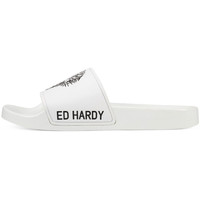 Skor Herr Sneakers Ed Hardy - Sexy beast sliders white-black Vit