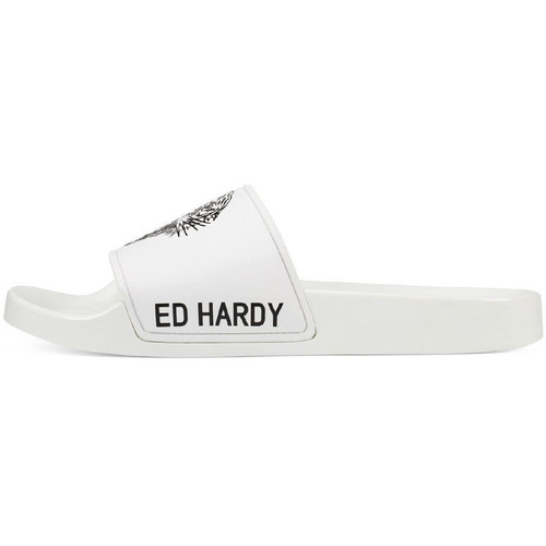 Skor Herr Flip-flops Ed Hardy Sexy beast sliders white-black Vit