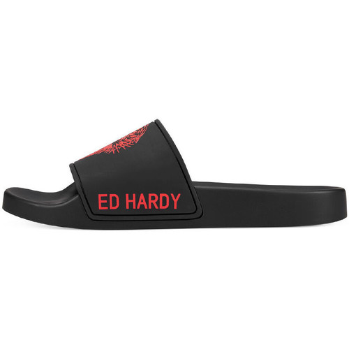 Skor Herr Flip-flops Ed Hardy Sexy beast sliders black-red Röd