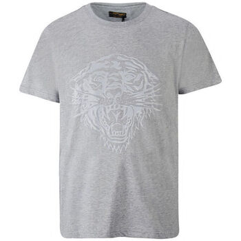 textil Herr T-shirts Ed Hardy Tiger glow t-shirt mid-grey Grå