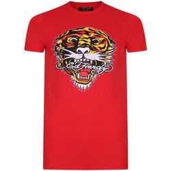 textil Herr T-shirts Ed Hardy - Tiger mouth graphic t-shirt red Röd