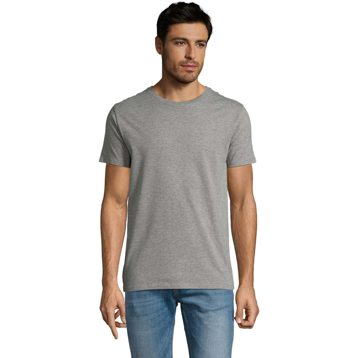 textil Herr T-shirts Sols Martin camiseta de hombre Grå