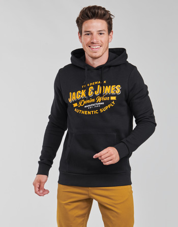 textil Herr Sweatshirts Jack & Jones JJELOGO Svart