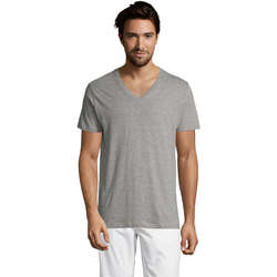 textil Herr T-shirts Sols Master camiseta hombre cuello pico Grå