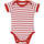 textil Barn T-shirts Sols Body bebé a rayas Röd