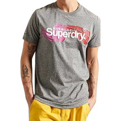 textil Herr T-shirts Superdry 168643 Grå