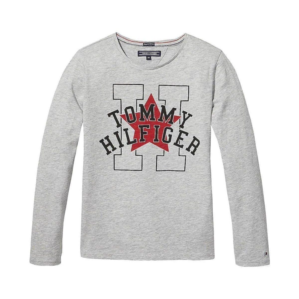 textil Flickor T-shirts Tommy Hilfiger  Grå