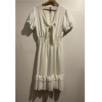 textil Dam Korta klänningar Fashion brands 9176-BLANC Vit
