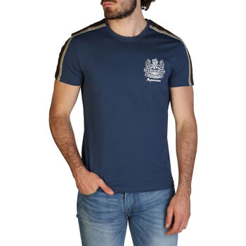 textil Herr T-shirts Aquascutum - qmt017m0 Blå