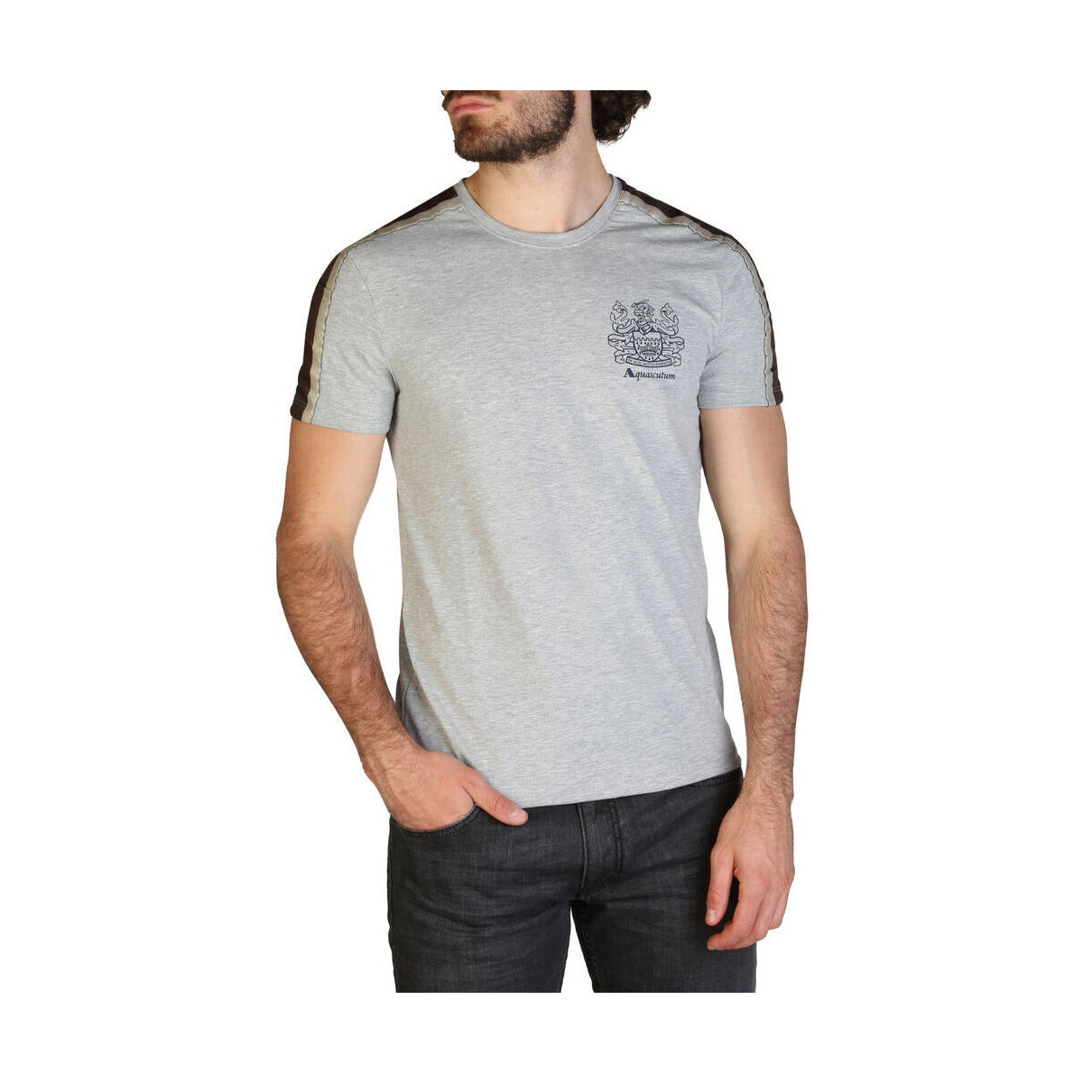 textil Herr T-shirts Aquascutum - qmt017m0 Grå