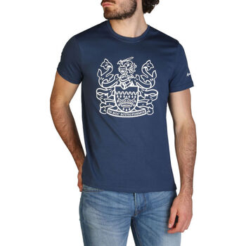 textil Herr T-shirts Aquascutum - qmt002m0 Blå