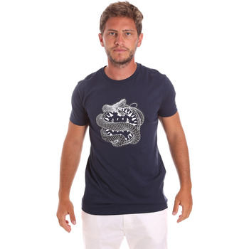 textil Herr T-shirts Roberto Cavalli HST64B Blå