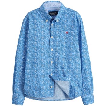textil Pojkar Långärmade skjortor Hackett  Blå