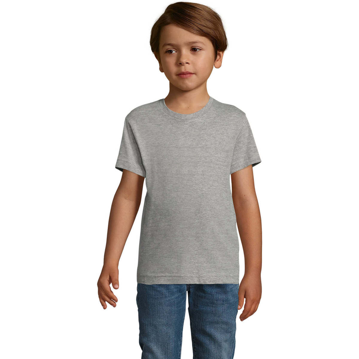 textil Barn T-shirts Sols REGENT FIT CAMISETA MANGA CORTA Grå