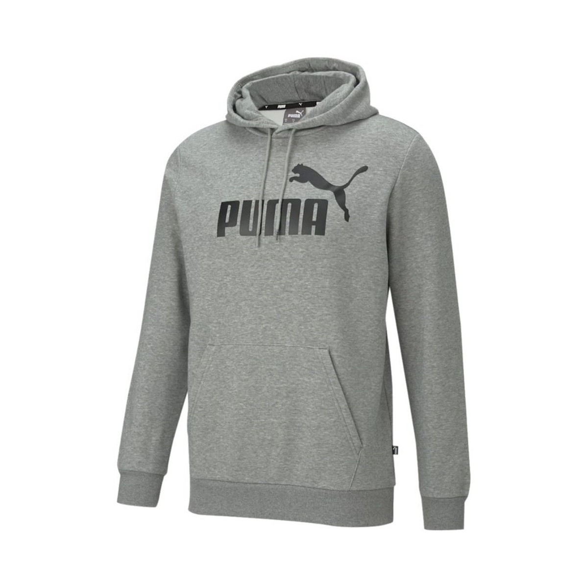 textil Herr Sweatshirts Puma Essential Big Logo Hoody Grå