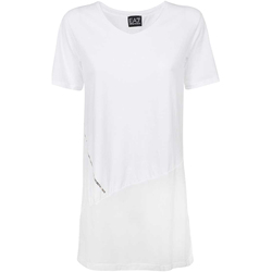 textil Dam T-shirts Ea7 Emporio Armani 3KTT36 TJ4PZ Vit