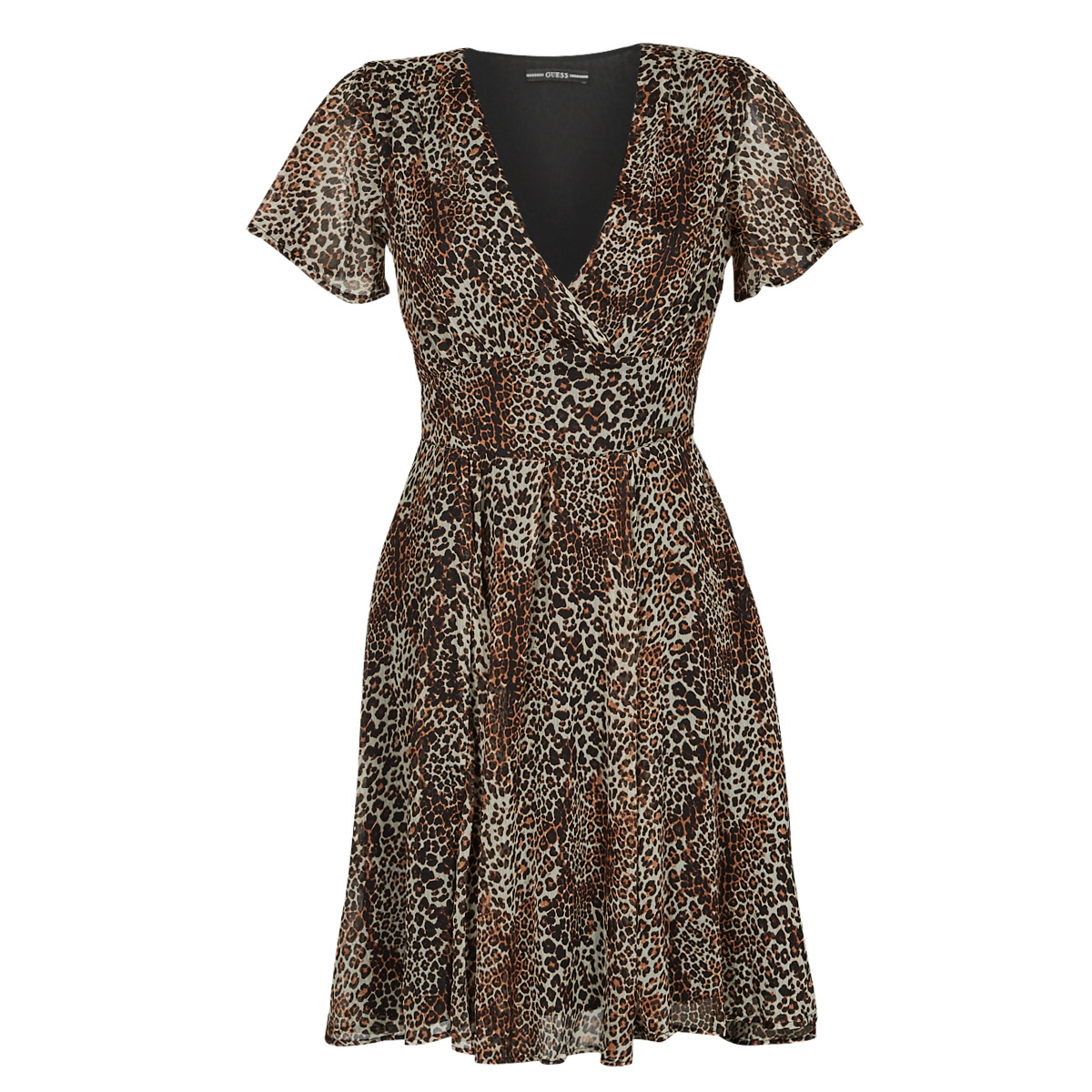 textil Dam Korta klänningar Guess LAVINIA DRESS Leopard
