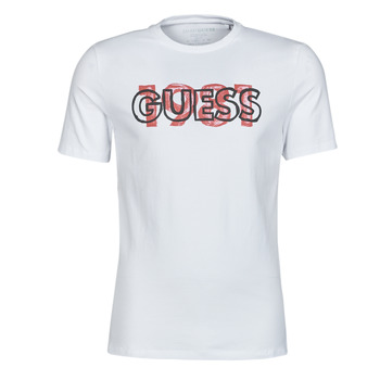 textil Herr T-shirts Guess ORWELL CN SS TEE Vit